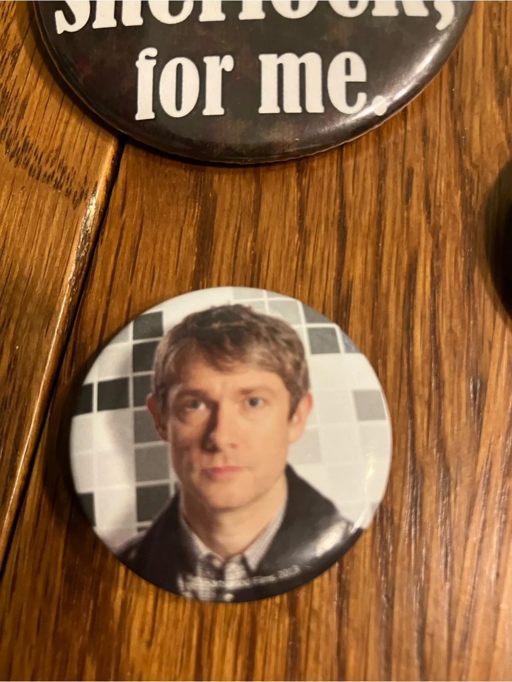 Vintage 2013/14 BBC Sherlock 2 lic. Hartswood Films (set of 4) Pinback Buttons